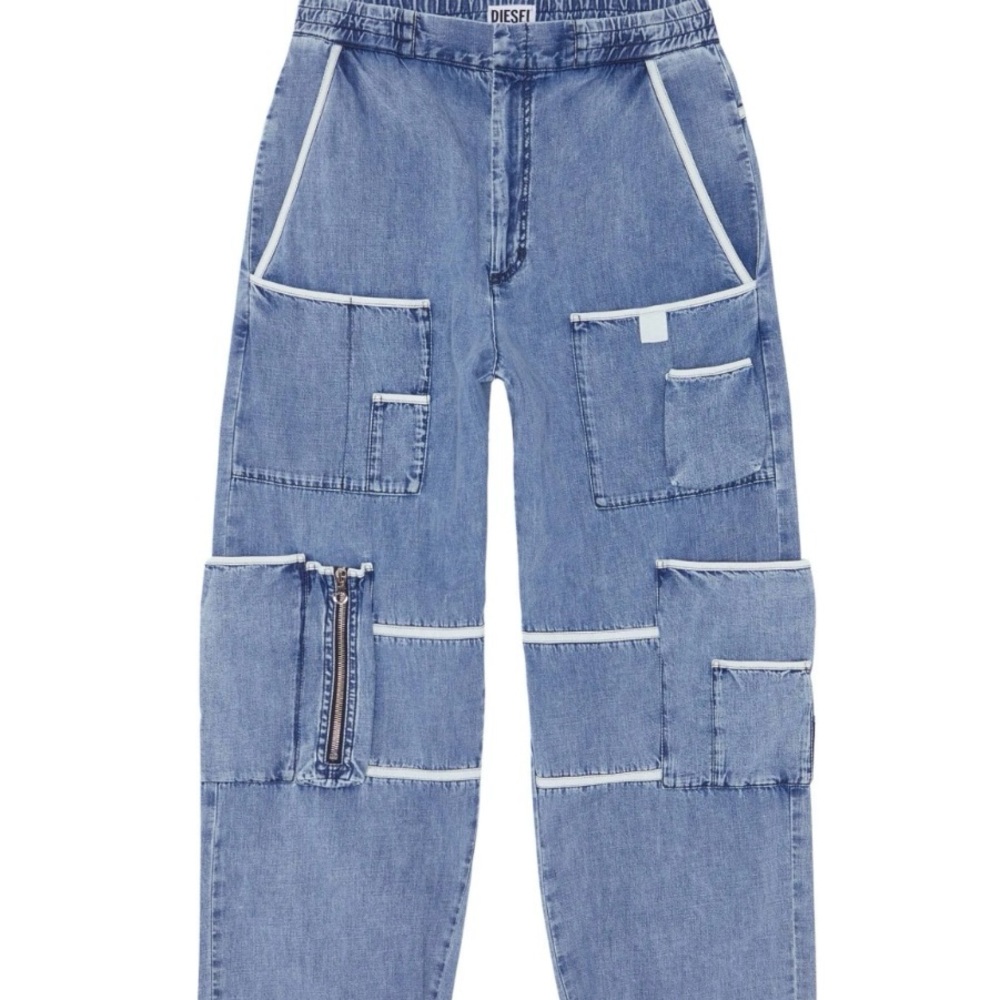 DIESEL D-Vulkos 0EIAQ Straight Mens Blue Jeans